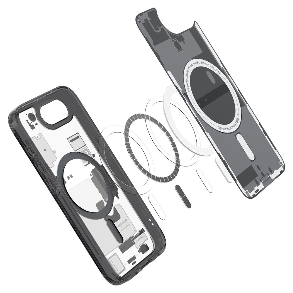 Spigen Ultra Hybrid MagSafe Case for iPhone 16e Zero One - Blackeng
