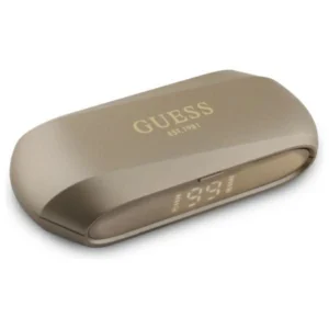 Guess Elongated Metalic Printed Logo Bluetooth TWS Headphones + Docking Station - Goldeng