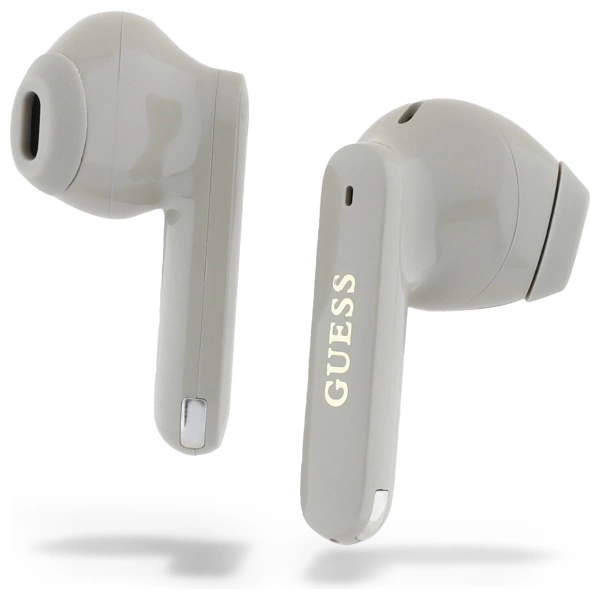 Guess Elongated Metalic Printed Logo Bluetooth TWS Headphones + Docking Station - Goldeng