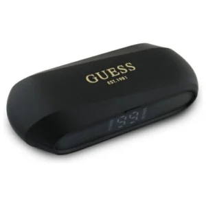 Guess Elongated Metallic Printed Logo Bluetooth TWS Headphones + Docking Station - Blackeng