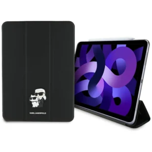 Karl Lagerfeld Saffiano Magnetic Karl & Choupette iPad Air 11" 2024 Book Cover Case - Blackeng