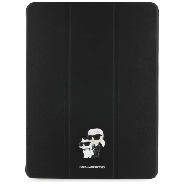 Karl Lagerfeld Saffiano Magnetic Karl & Choupette iPad Pro 13" 2024 Book Cover Case - Blackeng