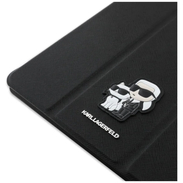 Karl Lagerfeld Saffiano Magnetic Karl & Choupette iPad Pro 13" 2024 Book Cover Case - Blackeng