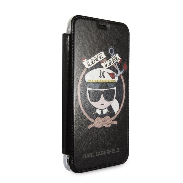 Karl Lagerfeld Signature Glitter iPhone X/Xs Case - Blackeng
