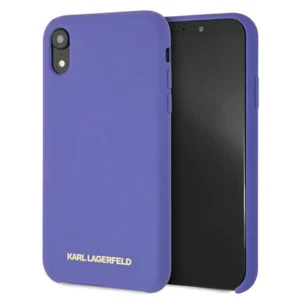 Karl Lagerfeld Silicone iPhone Xr Case - Purpleeng