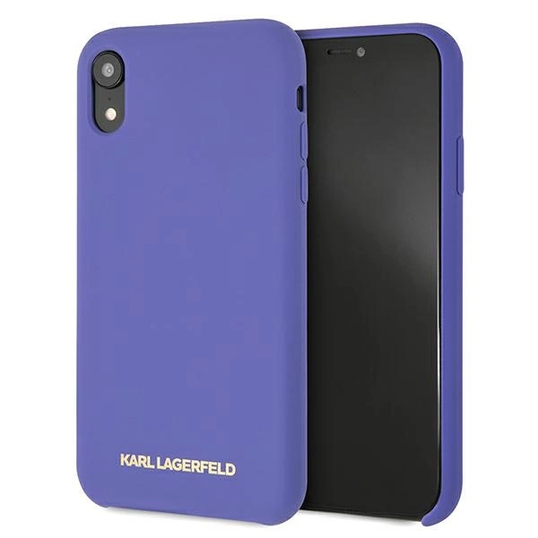 Karl Lagerfeld Silicone iPhone Xr Case - Purpleeng