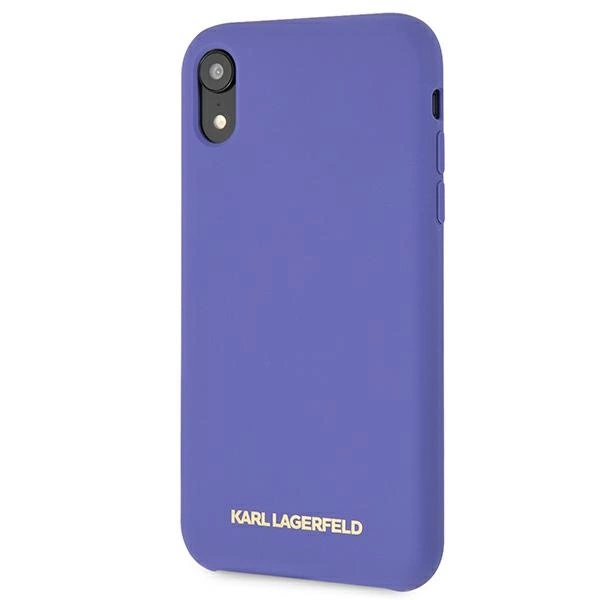 Karl Lagerfeld Silicone iPhone Xr Case - Purpleeng