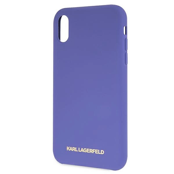 Karl Lagerfeld Silicone iPhone Xr Case - Purpleeng