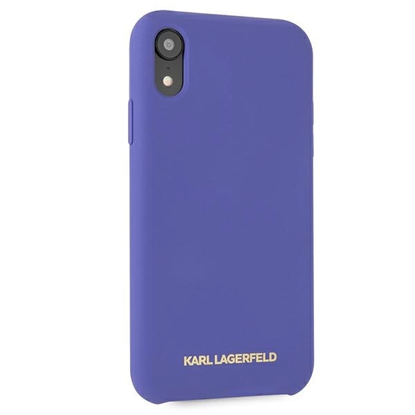 Karl Lagerfeld Silicone iPhone Xr Case - Purpleeng