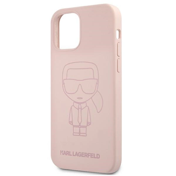 Karl Lagerfeld Silicone Ikonik Outline Case for iPhone 12 mini 5.4" - Pinkeng
