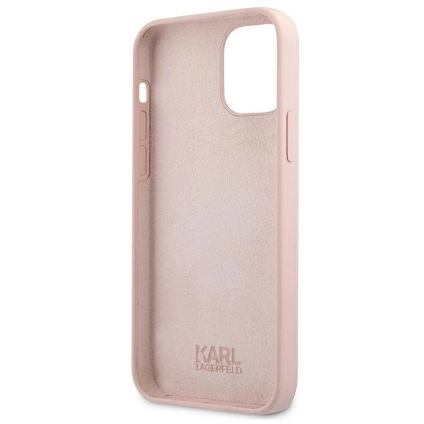Karl Lagerfeld Silicone Ikonik Outline Case for iPhone 12 mini 5.4" - Pinkeng