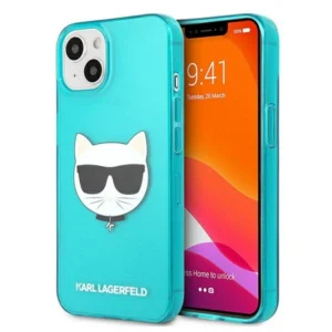 Karl Lagerfeld Glitter Choupette Fluo Case for iPhone 13 mini 5.4" - blueeng