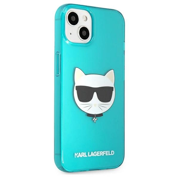 Karl Lagerfeld Glitter Choupette Fluo Case for iPhone 13 mini 5.4" - blueeng