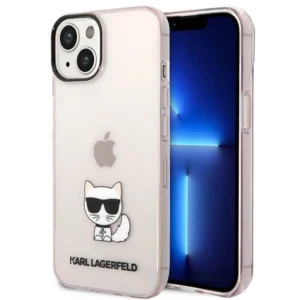 Karl Lagerfeld Transparent Choupette Body Case for iPhone 14 Plus / 15 Plus 6.7" - Pinkeng