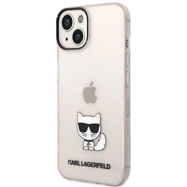 Karl Lagerfeld Transparent Choupette Body Case for iPhone 14 Plus / 15 Plus 6.7" - Pinkeng