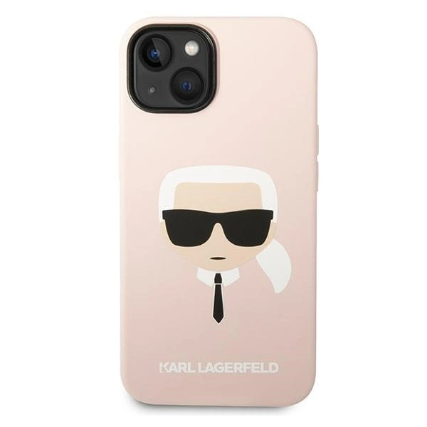 Karl Lagerfeld Silicone Karl`s Head Case for iPhone 14 / 15 / 13 6.1" - pinkeng