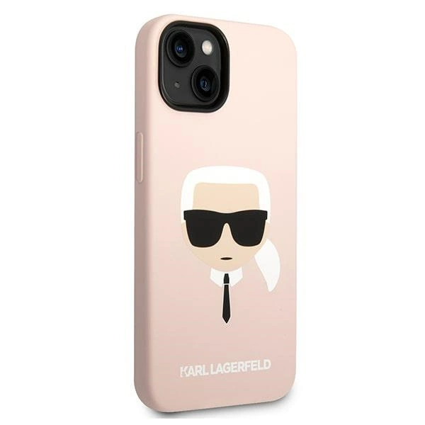Karl Lagerfeld Silicone Karl`s Head Case for iPhone 14 / 15 / 13 6.1" - pinkeng