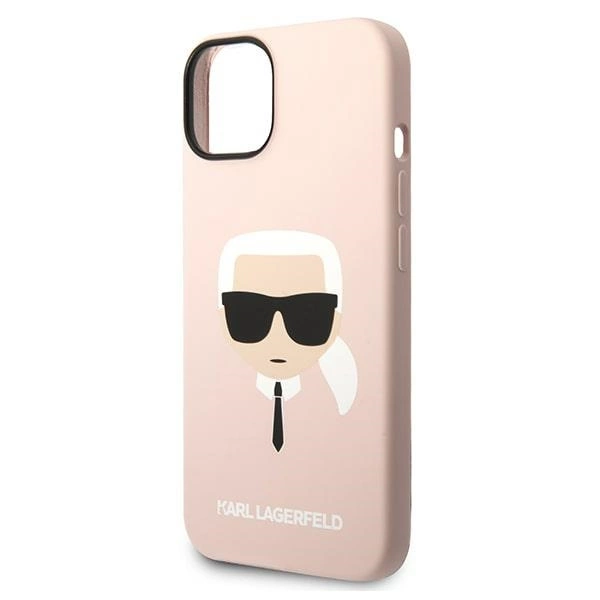Karl Lagerfeld Silicone Karl`s Head Case for iPhone 14 / 15 / 13 6.1" - pinkeng