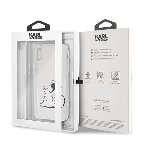 Karl Lagerfeld Choupette Fun iPhone X/Xs Case - Transparenteng