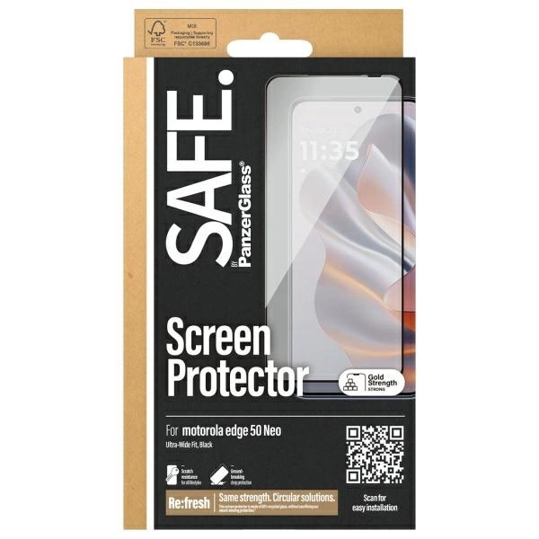 SAFE by PanzerGlass Ultra-Wide Fit Tempered Glass for Motorola Edge 50 Neoeng