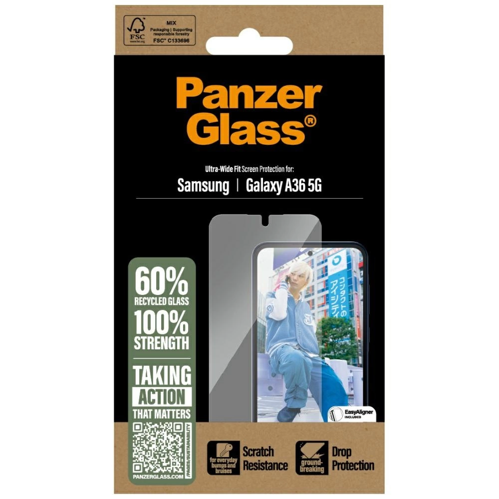 189925_4 PanzerGlass Ultra-Wide Fit Tempered Glass for Samsung Galaxy A36 5Geng
