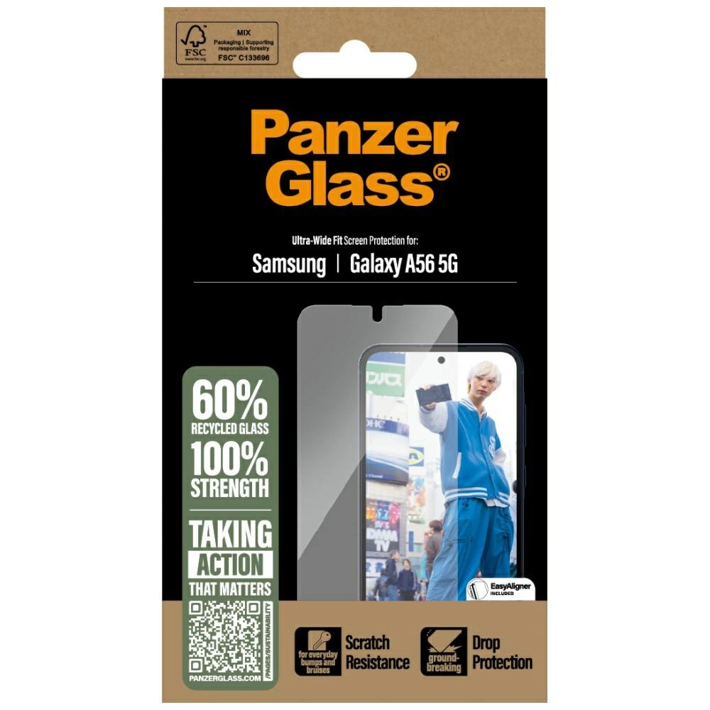 189926_4 PanzerGlass Ultra-Wide Fit Tempered Glass for Samsung Galaxy A56 5Geng