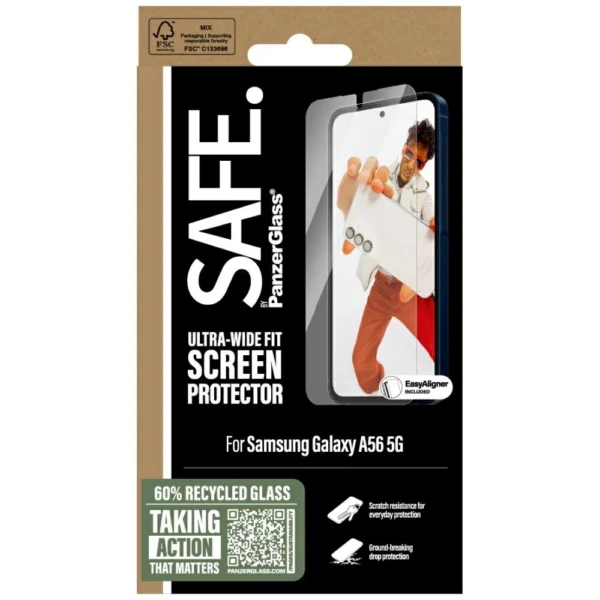SAFE by PanzerGlass Ultra-Wide Fit Tempered Glass for Samsung Galaxy A56 5Geng