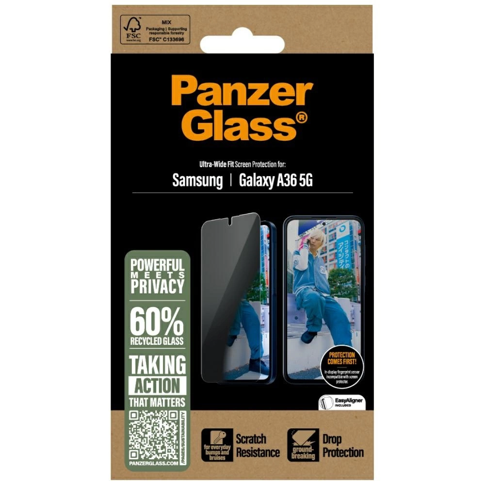 189928_4 PanzerGlass Ultra-Wide Fit Privacy Glass for Samsung Galaxy A36 5Geng