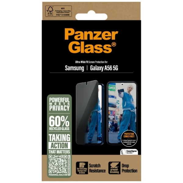 PanzerGlass Ultra-Wide Fit Privacy Glass for Samsung Galaxy A56 5Geng