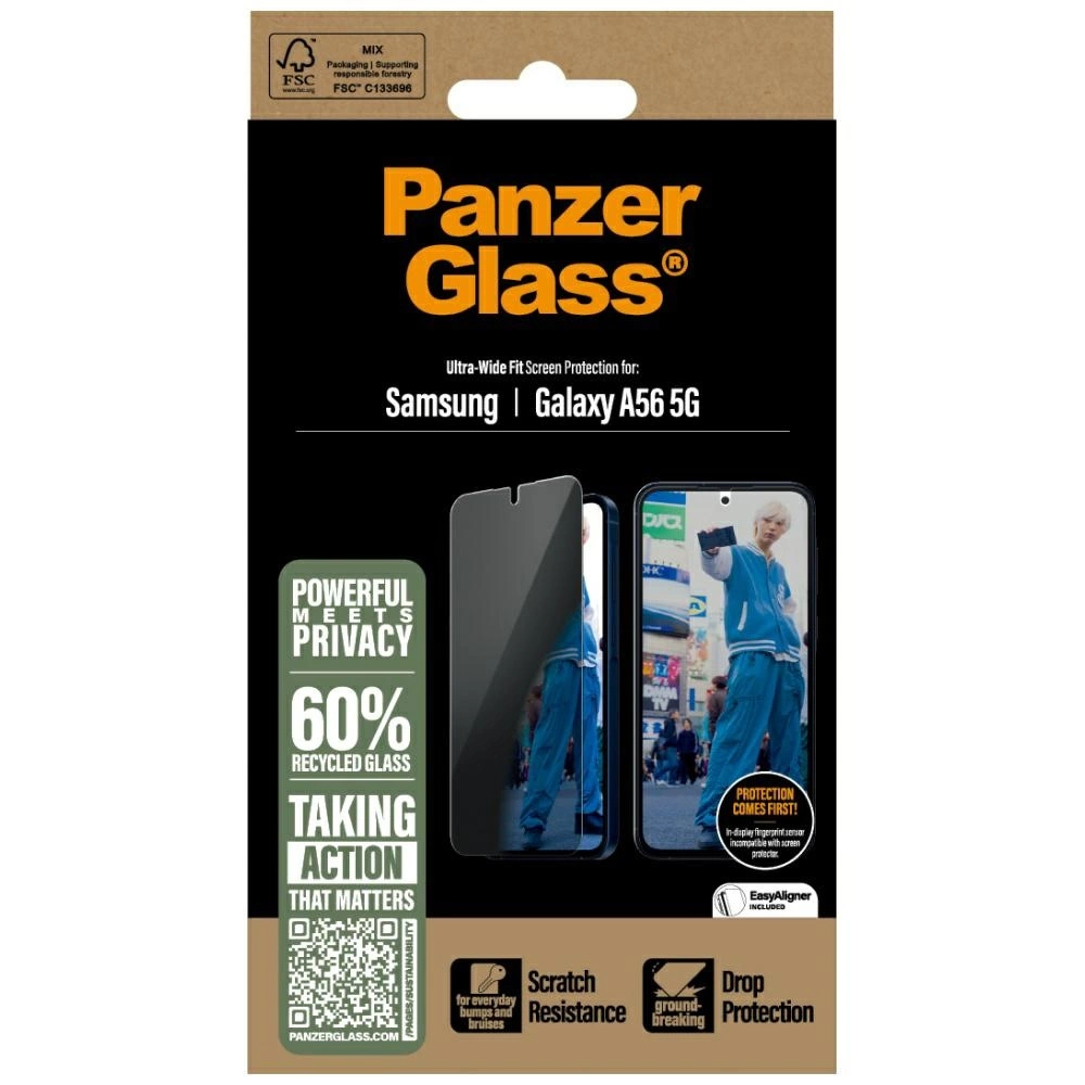 189929_4 PanzerGlass Ultra-Wide Fit Privacy Glass for Samsung Galaxy A56 5Geng