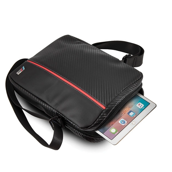 BMW Carbon / Red Stripe 8" Tablet Bag - Blackeng