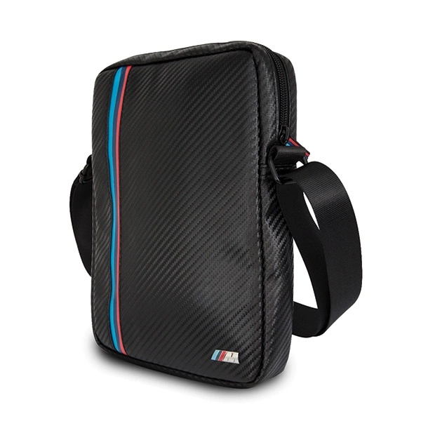 BMW Carbon / Tricolor Stripe 8" Tablet Bag - Blackeng