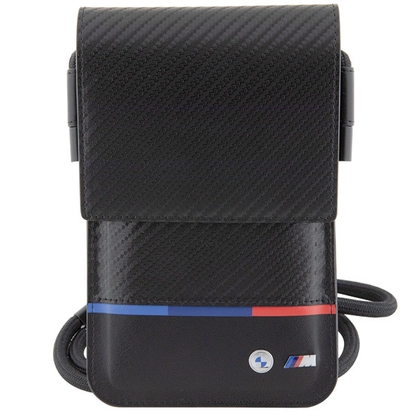 BMW Carbon Tricolor Line Wallet Bag - Blackeng