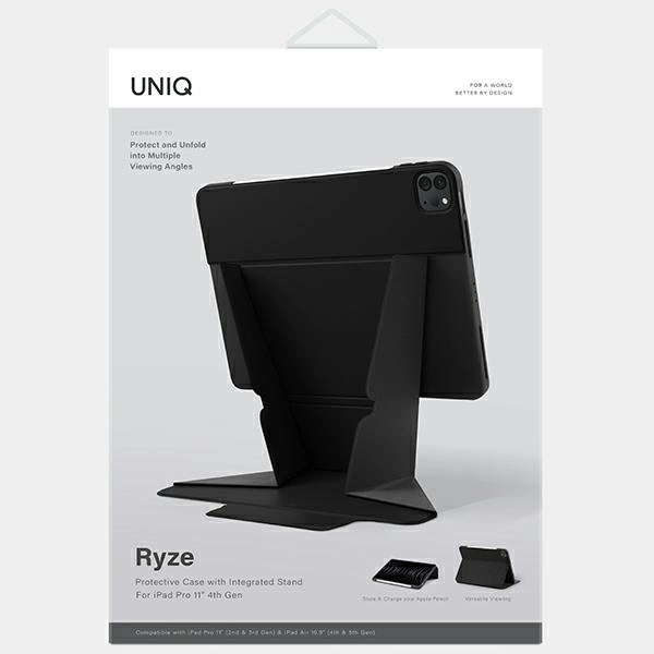 Uniq Ryze Case for iPad Pro 11" 2020 (2nd gen.) / iPad Pro 11" 2021 (3rd gen.) / iPad Pro 11" 2022 (4th gen.) / iPad Air 10.9" 2020 (4th gen.) / iPad Air 10.9" 2022 (5th gen.) - Blackeng
