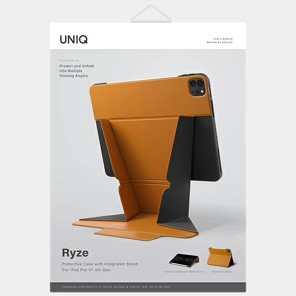 Uniq Ryze Case for iPad Pro 11" 2020 (2nd gen.) / iPad Pro 11" 2021 (3rd gen.) / iPad Pro 11" 2022 (4th gen.) / iPad Air 10.9" 2020 (4th gen.) / iPad Air 10.9" 2022 (5th gen.) - Browneng