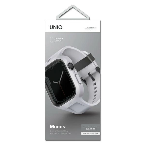 Uniq Monos 2 in 1 Set Strap + Case for Apple Watch 45 / 44 mm - Grayeng