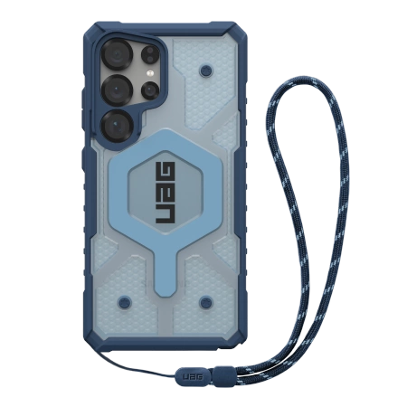 UAG Pathfinder Clear Magnet Bundle Case with Magnetic Module and Wrist Strap for Samsung Galaxy S25 Ultra 5G - Navy Blueeng
