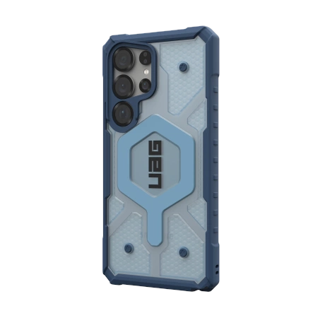 UAG Pathfinder Clear Magnet Bundle Case with Magnetic Module and Wrist Strap for Samsung Galaxy S25 Ultra 5G - Navy Blueeng