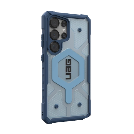 UAG Pathfinder Clear Magnet Bundle Case with Magnetic Module and Wrist Strap for Samsung Galaxy S25 Ultra 5G - Navy Blueeng