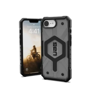 UAG Pathfinder Clear MagSafe iPhone 16e Case - Gray/Blackeng