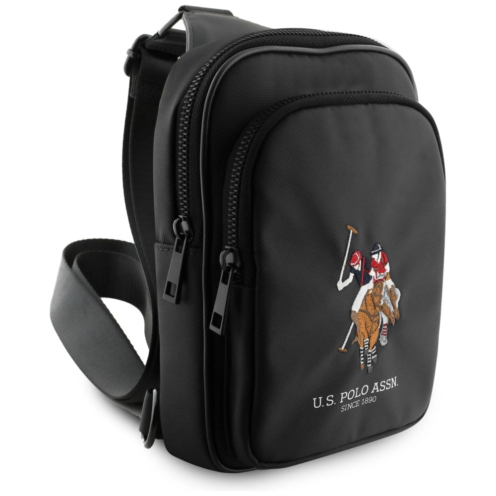 US Polo Petit Pique Crossbody Phone Bag Blackeng