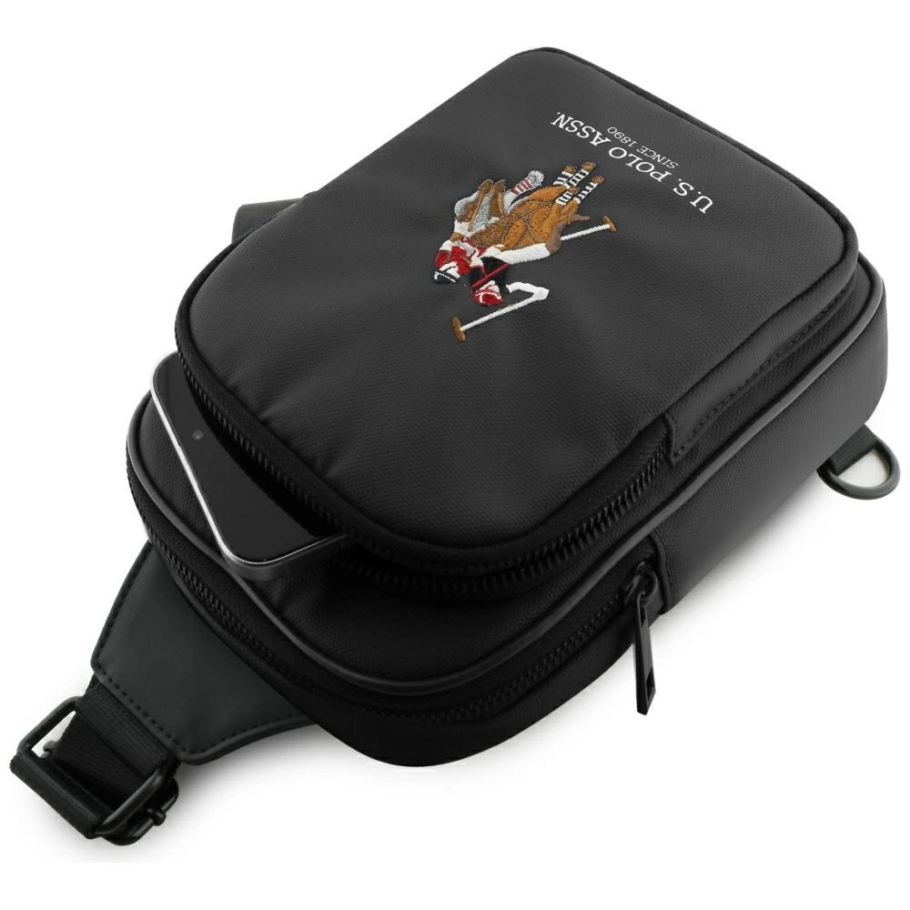 US Polo Petit Pique Crossbody Phone Bag Blackeng