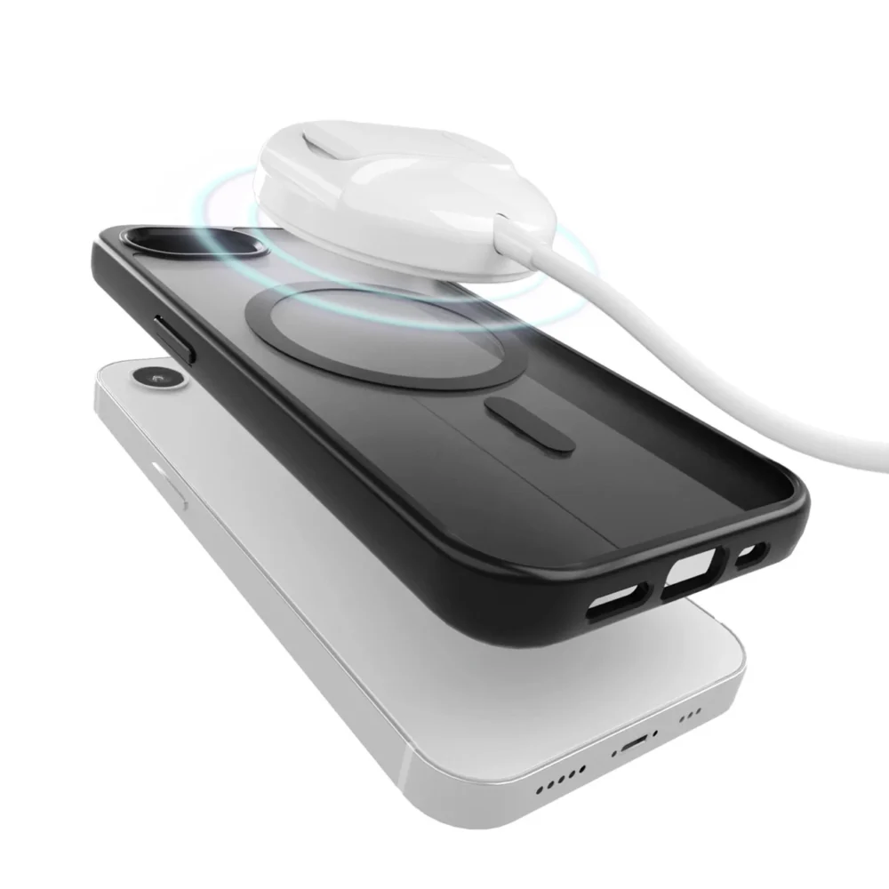Puro Cover in TPU "GRADIENT" with Magsafe and gradient effect for iPhone 16E, blackeng