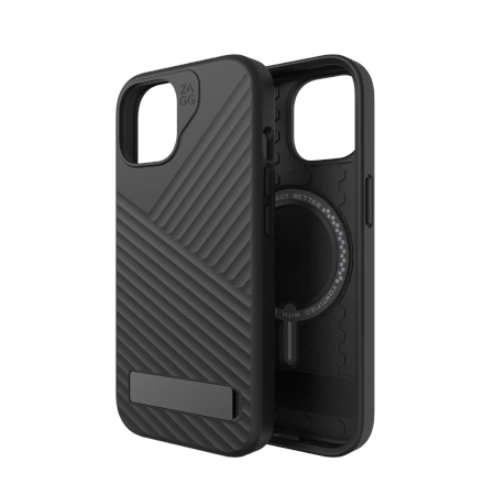 ZAGG Denali Snap KS MagSafe Case with Stand for iPhone 15 / 14 / 13 - Blackeng