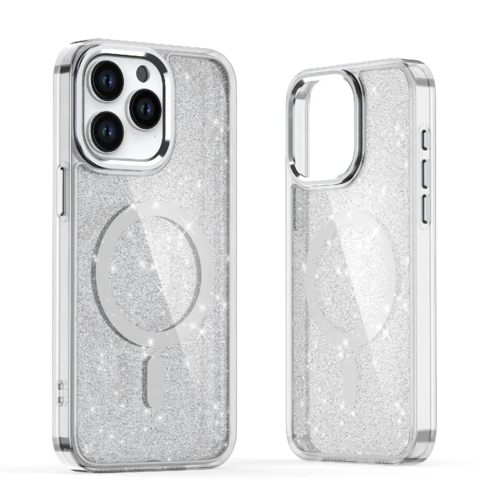 Glitter Case with MagSafe for Samsung Galaxy S25 Edge - Whiteeng