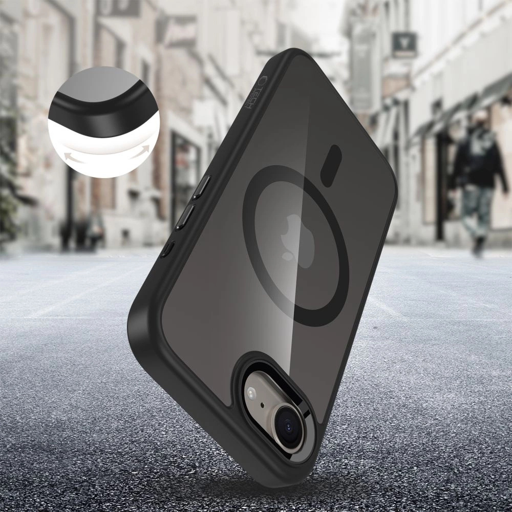 Tech-Protect MagMat MagSafe iPhone 16e Case - Black-Transparenteng