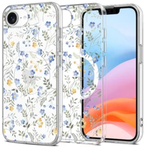 Tech-Protect FlexAir MagSafe iPhone 16e Case - Daisies with Leaveseng