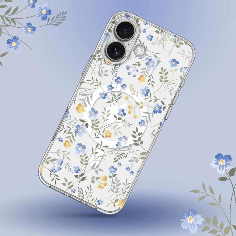 Tech-Protect FlexAir MagSafe iPhone 16e Case - Daisies with Leaveseng