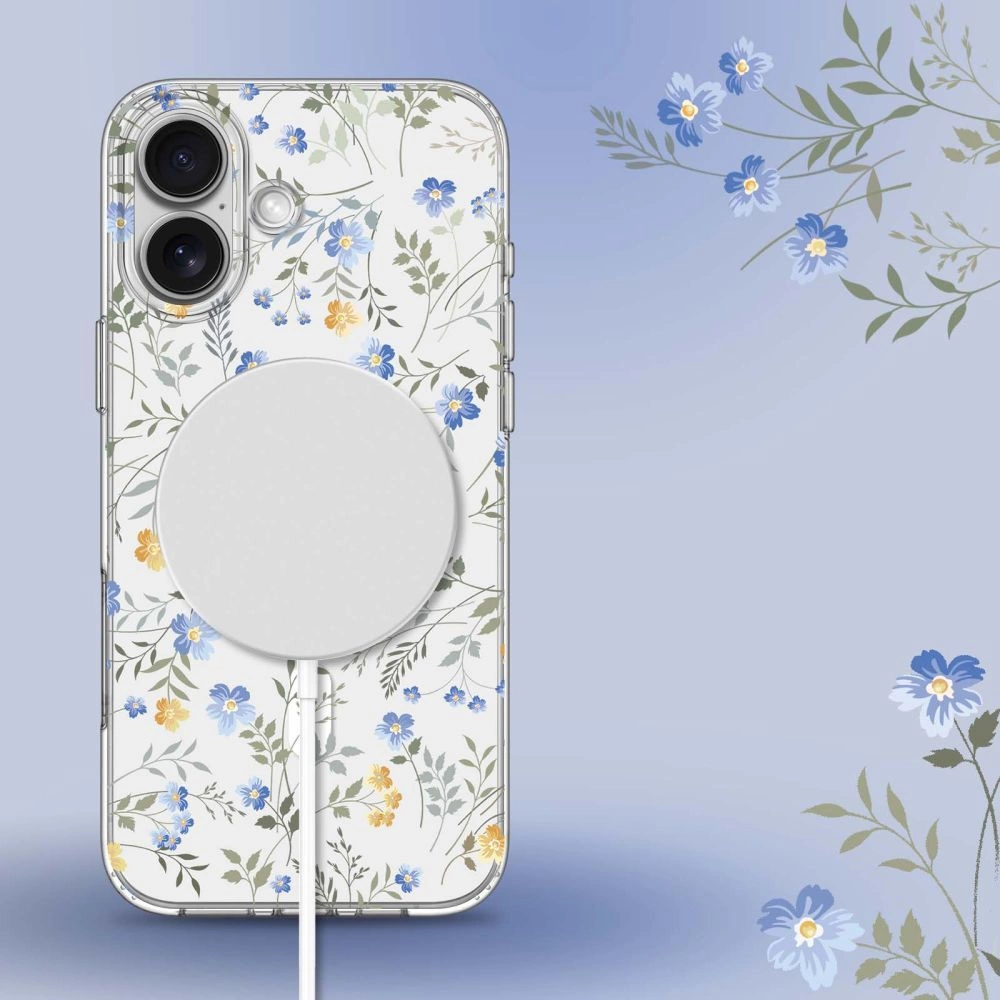 Tech-Protect FlexAir MagSafe iPhone 16e Case - Daisies with Leaveseng