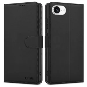 Tech-Protect Wallet Case for iPhone 16e - Matte Blackeng